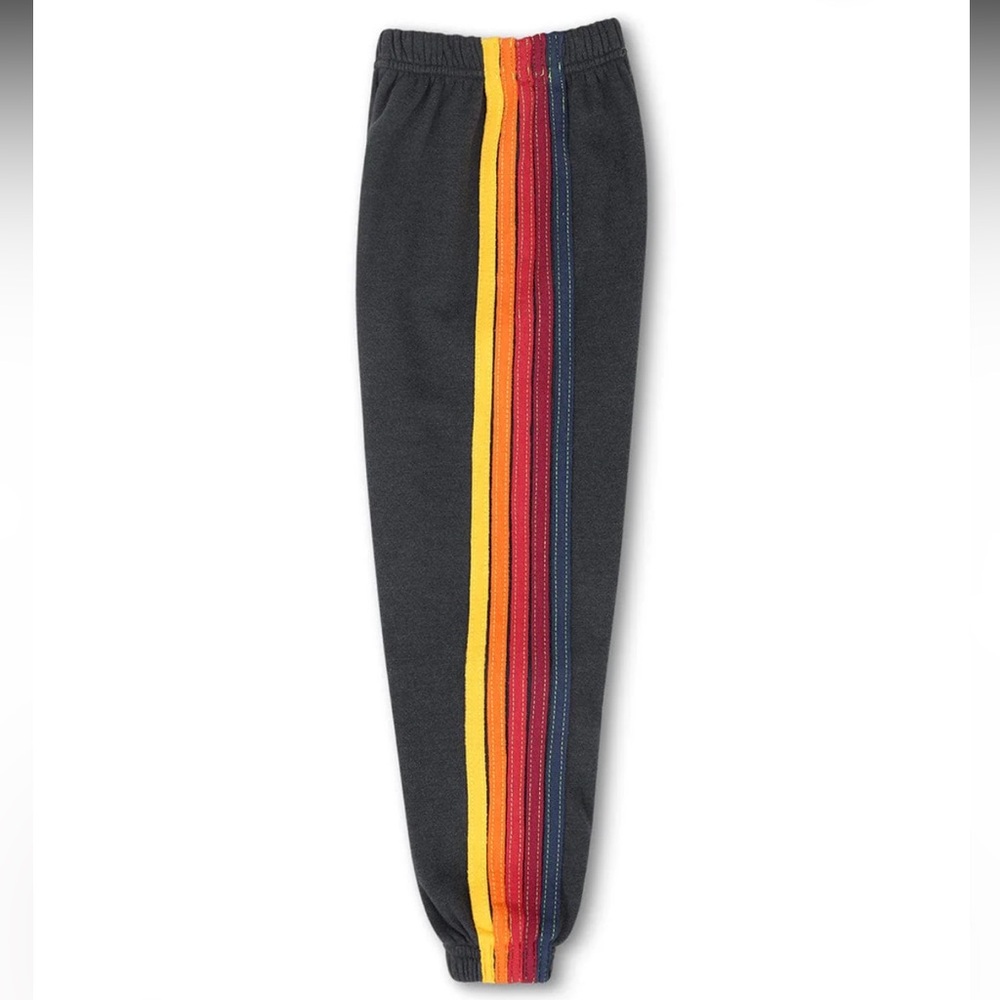 Aviator Nation Kids Joggers with Stripes in Yellow, Red, and Blue